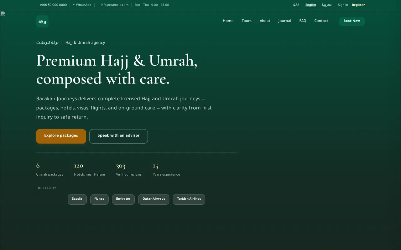 Barakah Journeys live preview